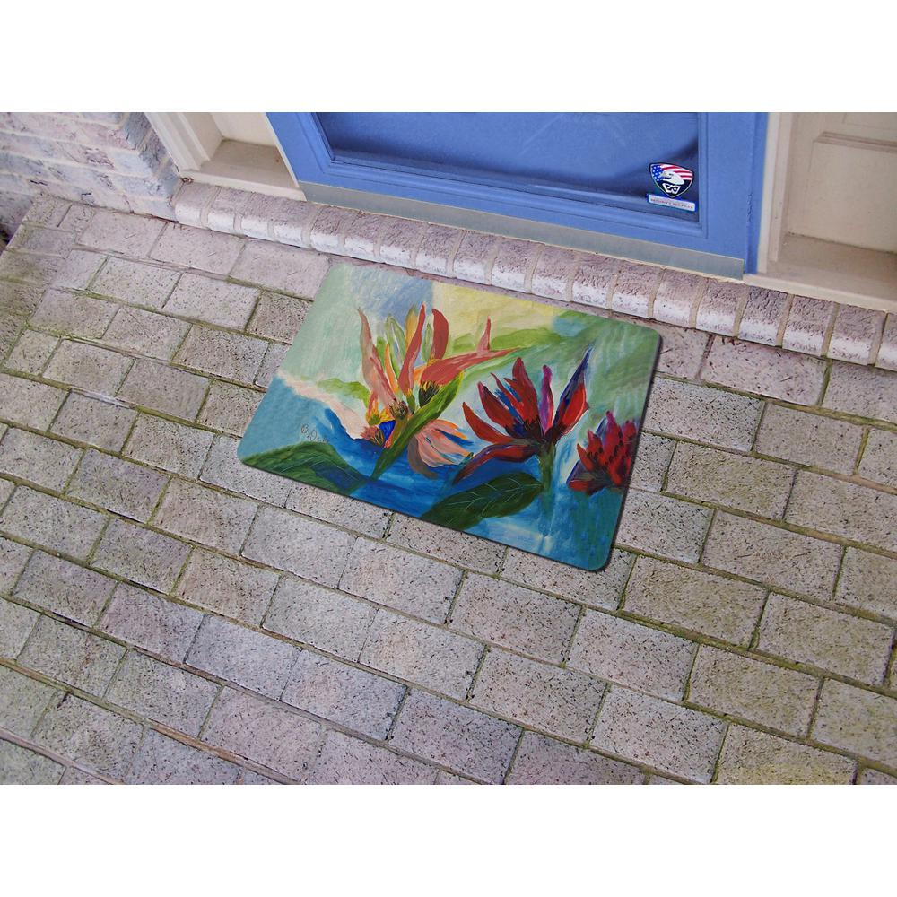 Flaming Flowers Door Mat 18x26. Picture 2