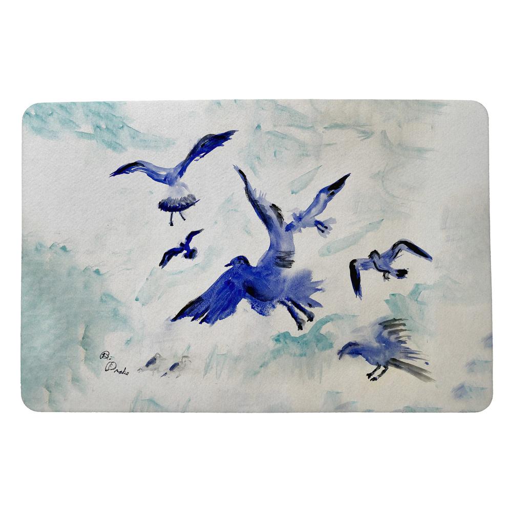 Flocking Gulls Door Mat 18x26. Picture 1