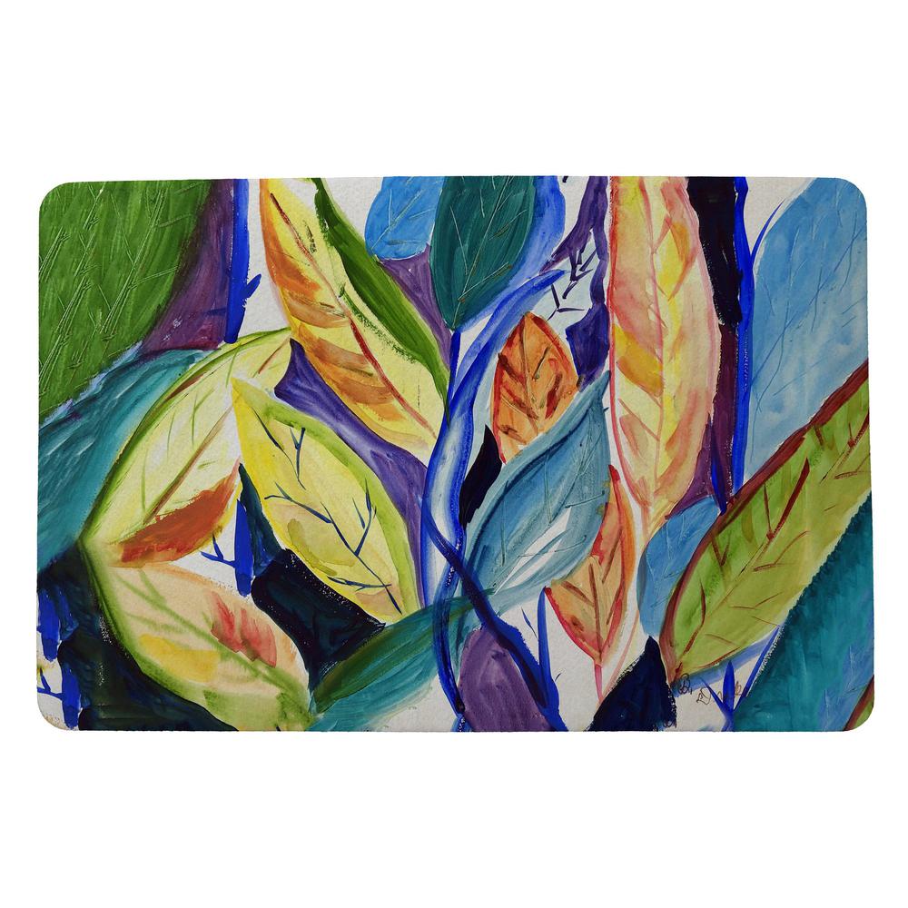 Gold Leaves Door Mat 18x26. Picture 1