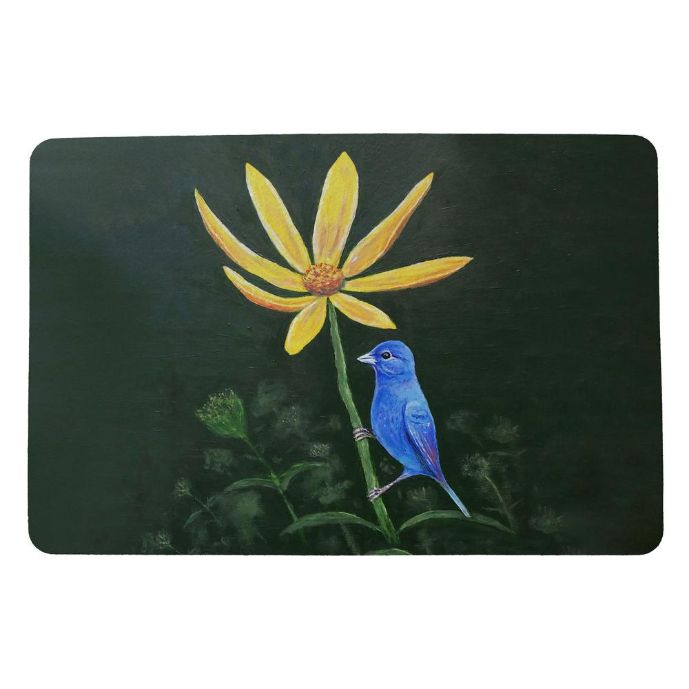 Indigo Bunting Door Mat 18x26. Picture 1