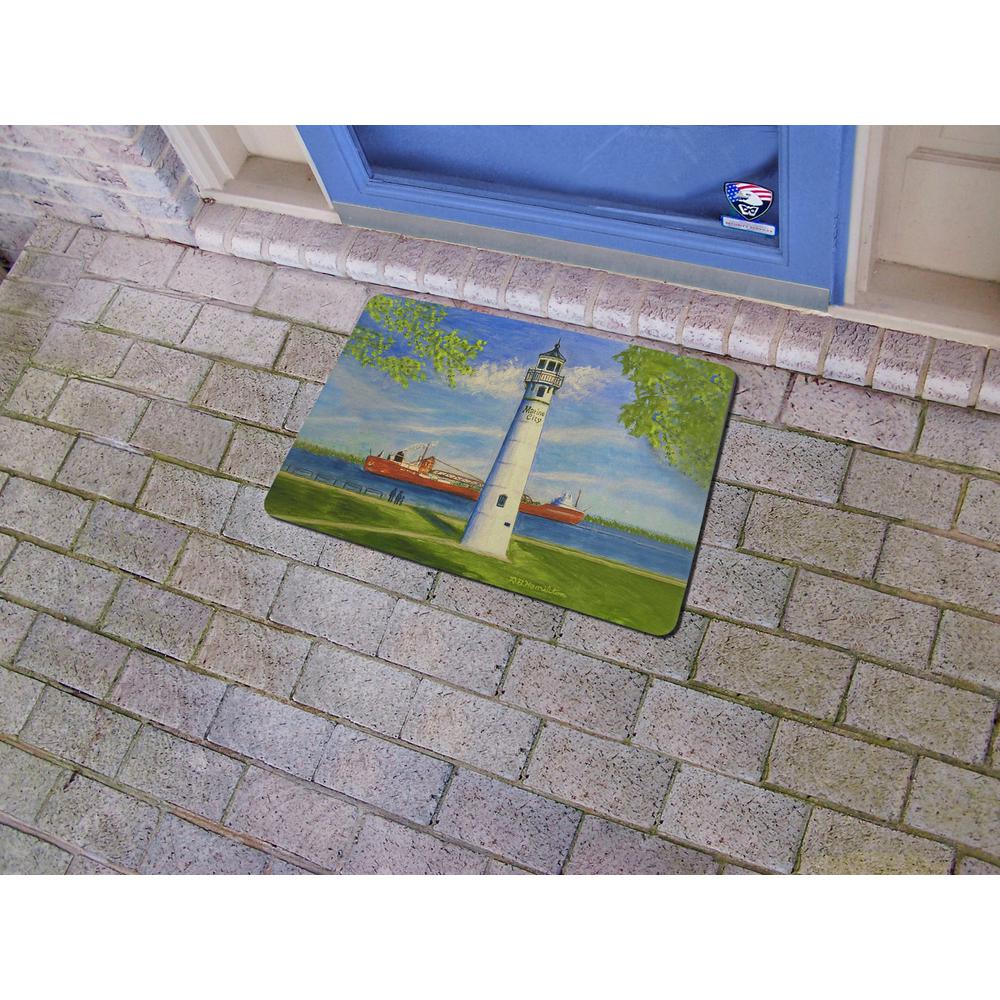 Marine City Lighthouse, MI Door Mat 18x26. Picture 2
