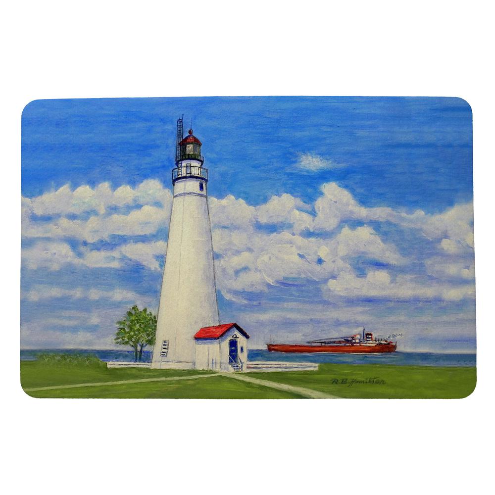 Fort Gratiot Lighthouse, MI Door Mat 18x26. Picture 1