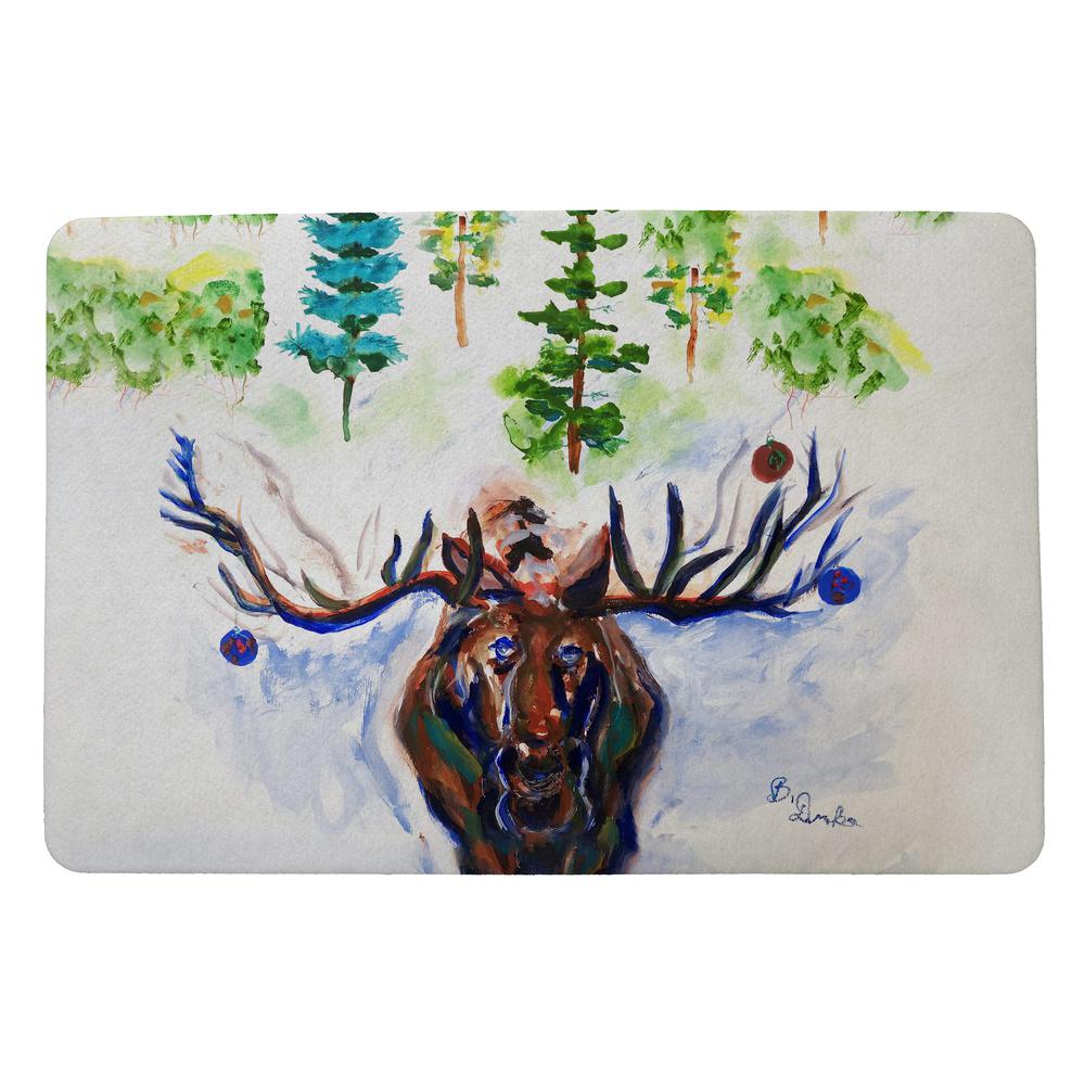 Christmas Moose Door Mat 18x26. Picture 1