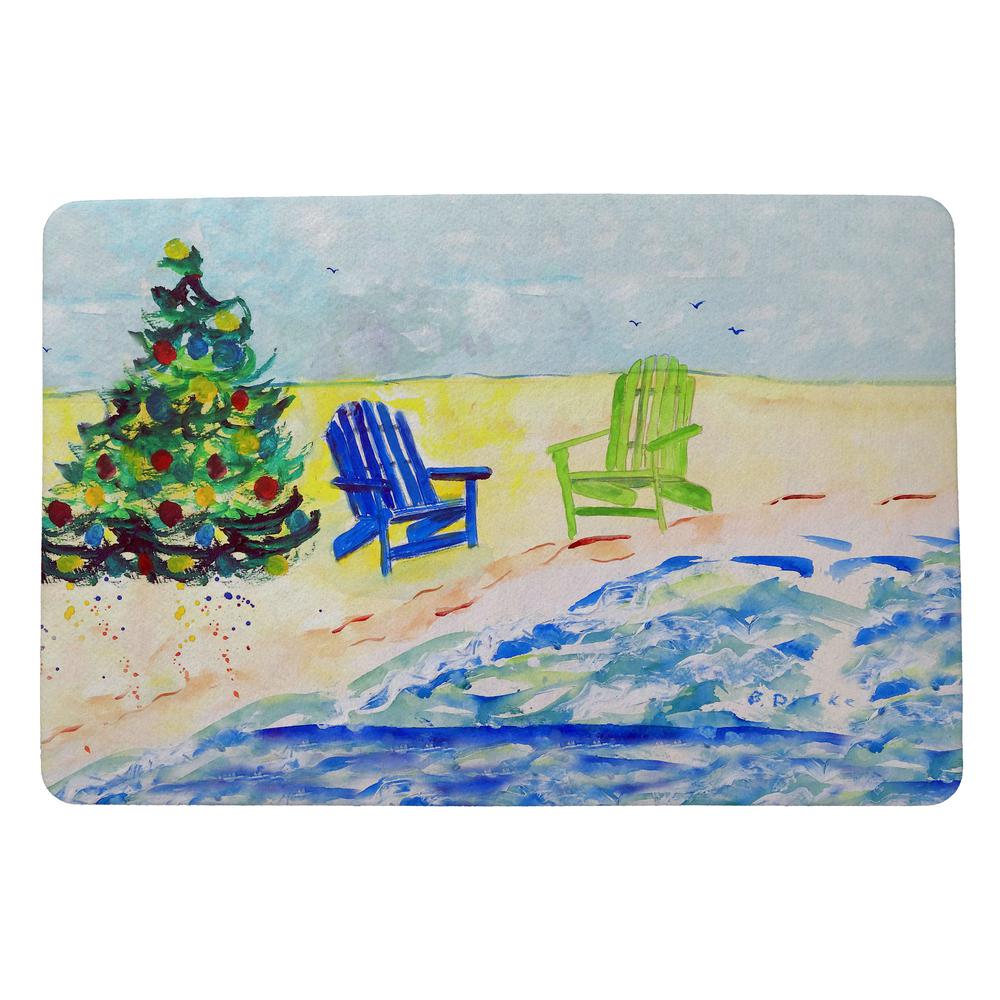 Beach Chair Christmas Door Mat 18x26. Picture 1