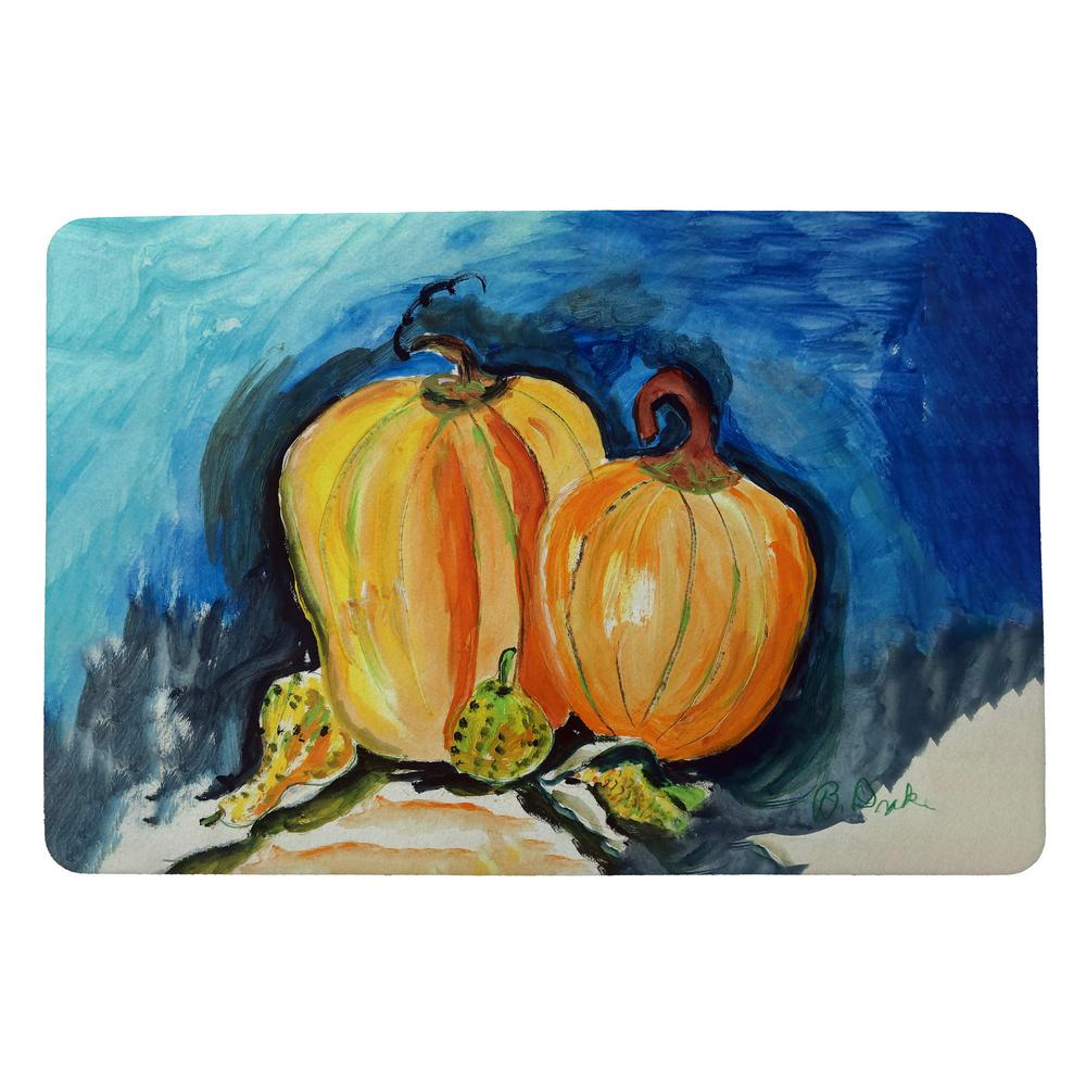 Two Pumpkins Door Mat 18x26. Picture 1