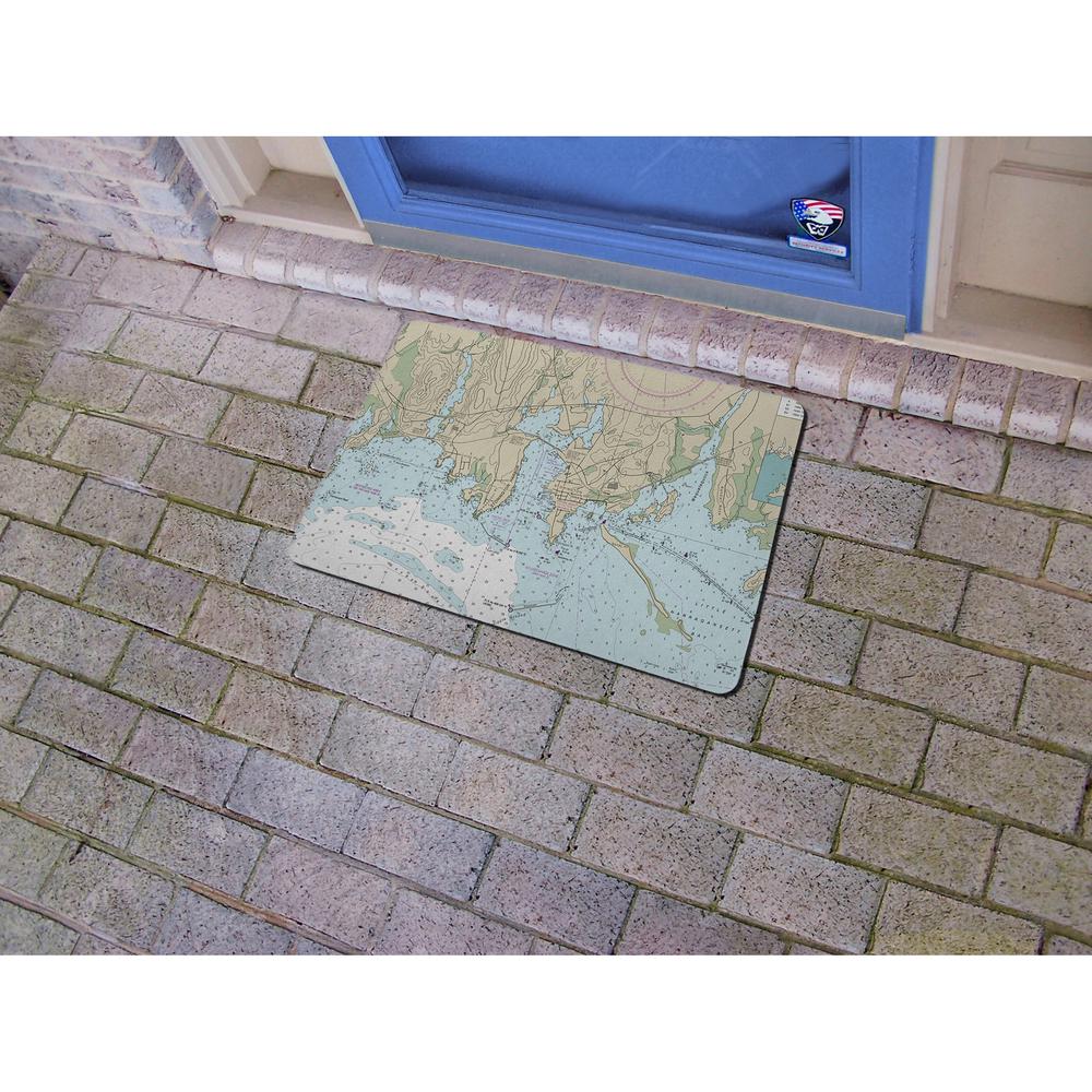 Stonington Harbor, CT Nautical Map Door Mat 18x26. Picture 2