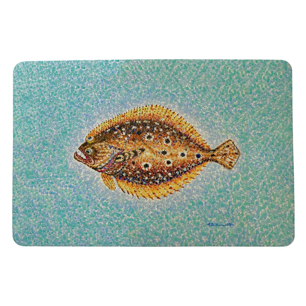 Pointillist Flounder Door Mat 18x26. Picture 1