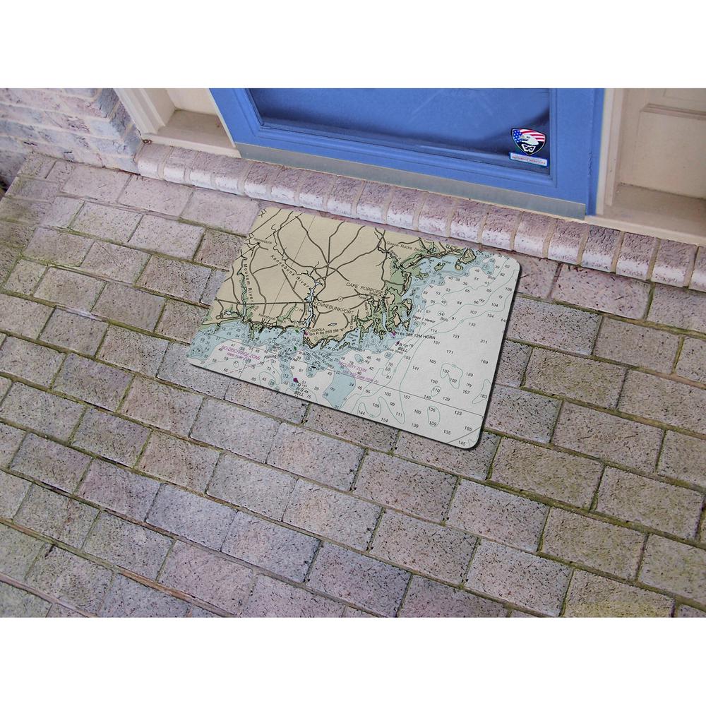 Kennebunckport, ME Nautical Map Door Mat Small. Picture 2