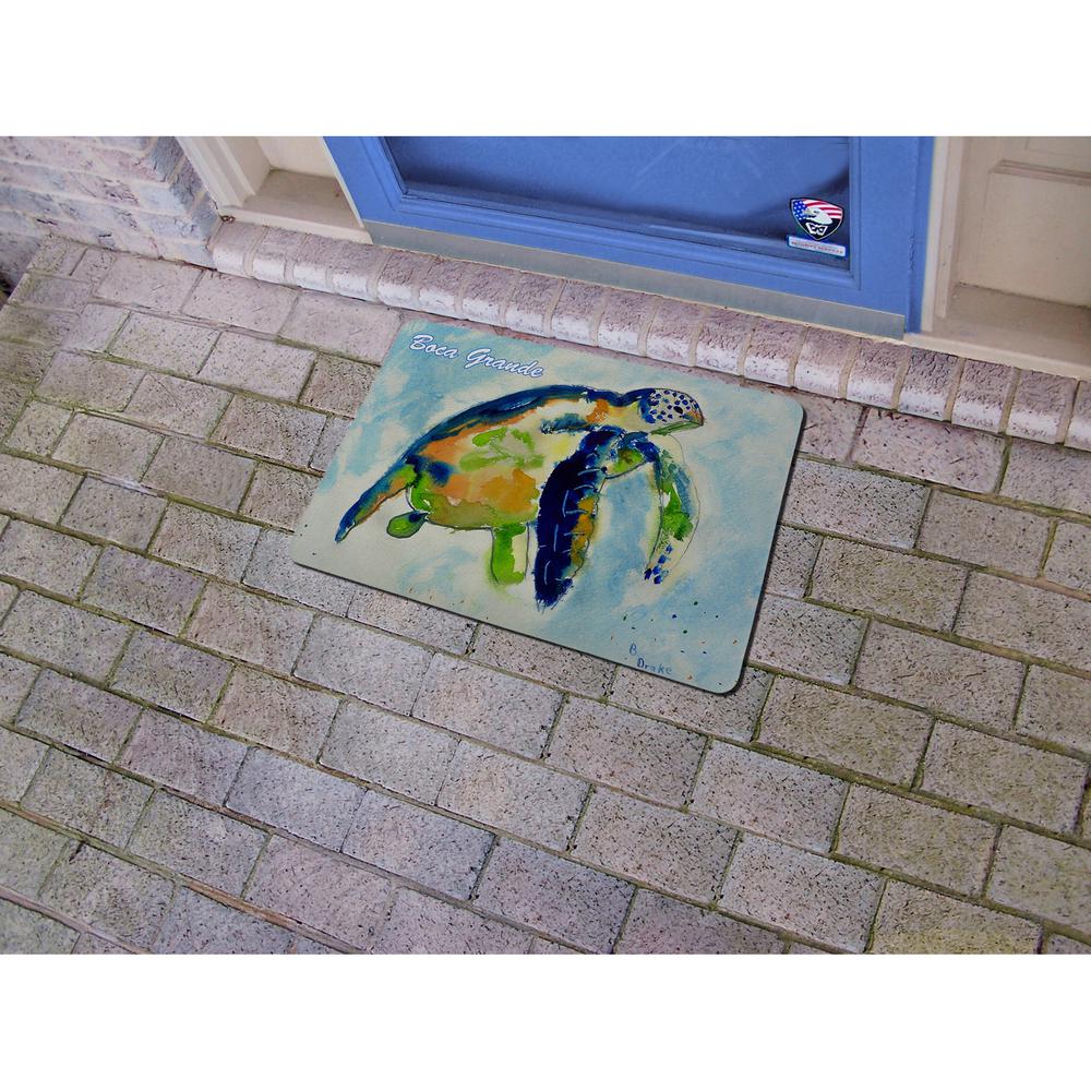 Blue Sea Turtle Door Mat, 18x26. Picture 2