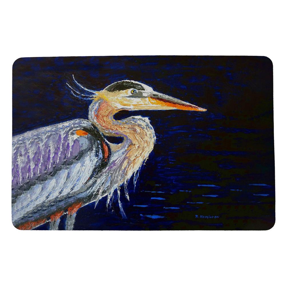 Palette Blue Heron Door Mat 18x26. Picture 1