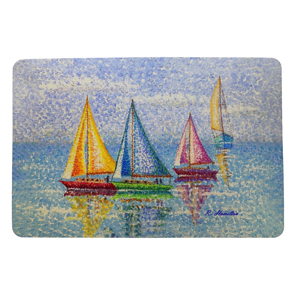 Sailboat Colors Door Mat 18x26. Picture 1