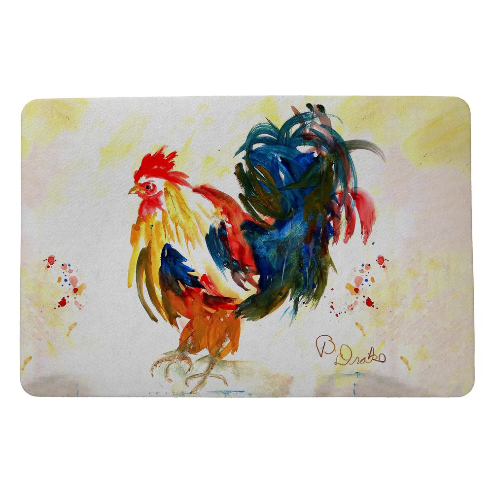 Colorful Rooster Door Mat 18x26. Picture 1