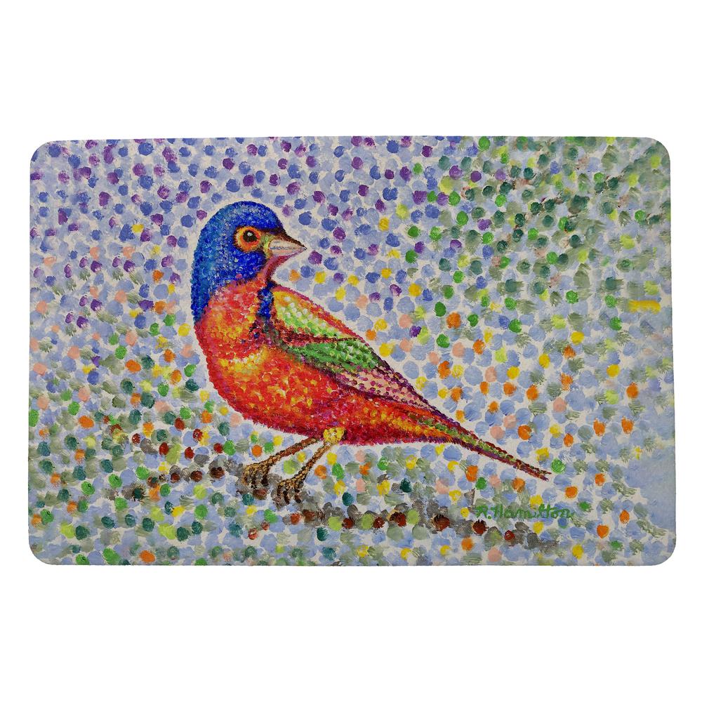 Painted Bunting Door Mat 18x26. Picture 1