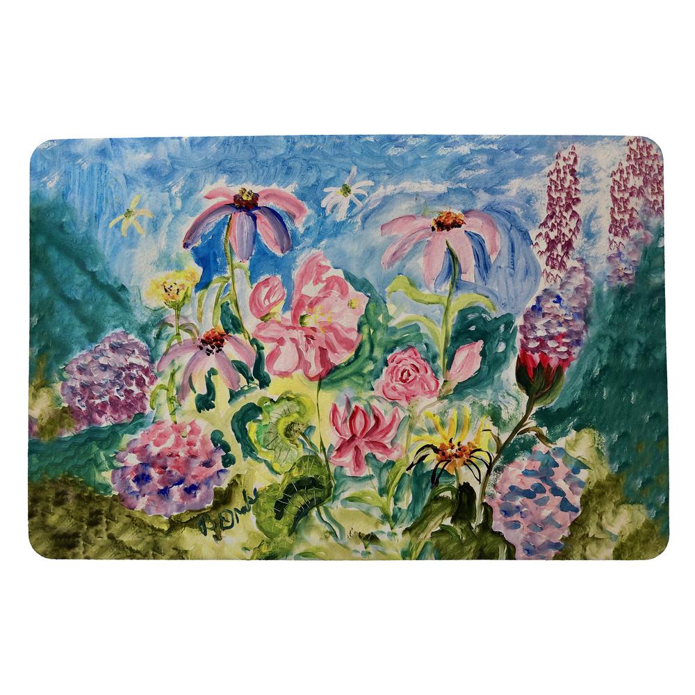 Pink Garden II Door Mat 18x26. Picture 1