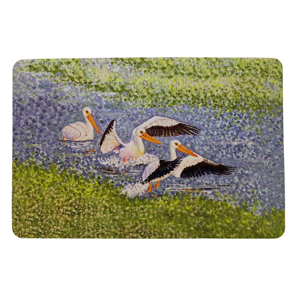 White Pelican Wings Door Mat 18x26. Picture 1