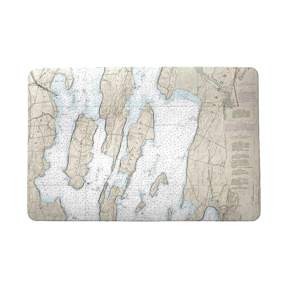 North Hero Island, VT Nautical Map Door Mat 18x26. Picture 1