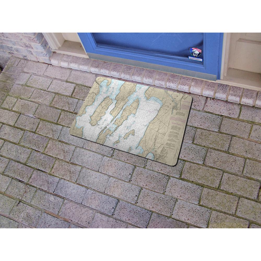 North Hero Island, VT Nautical Map Door Mat 18x26. Picture 2