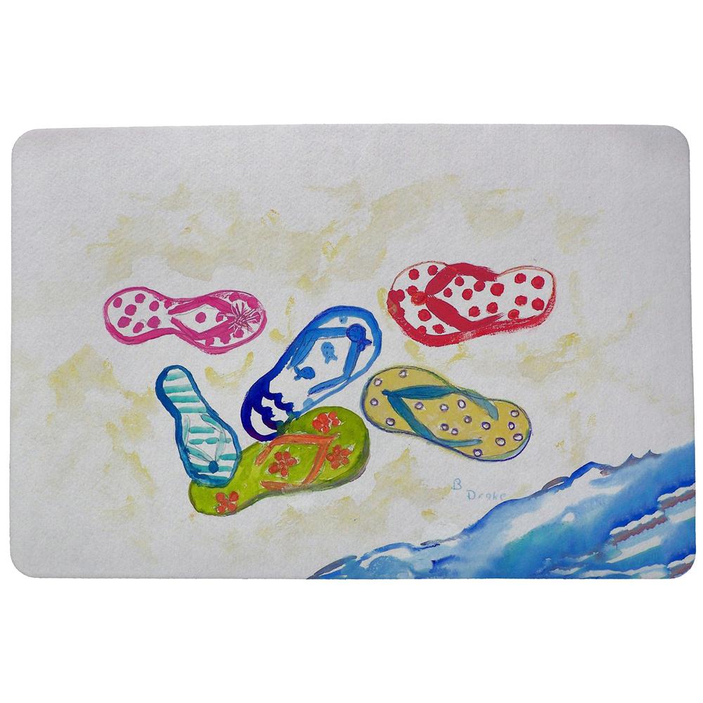 Six Flip Flops Door Mat 18x26. Picture 1