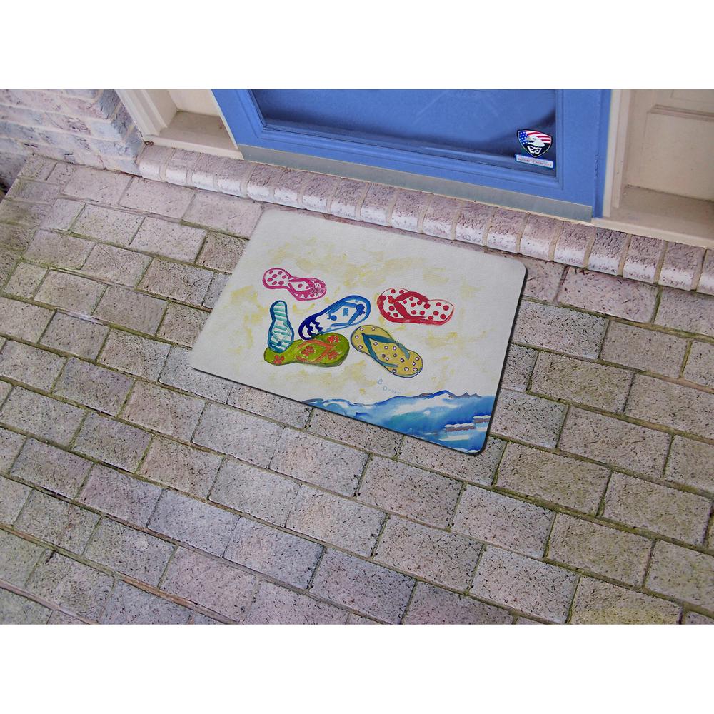 Six Flip Flops Door Mat 18x26. Picture 2
