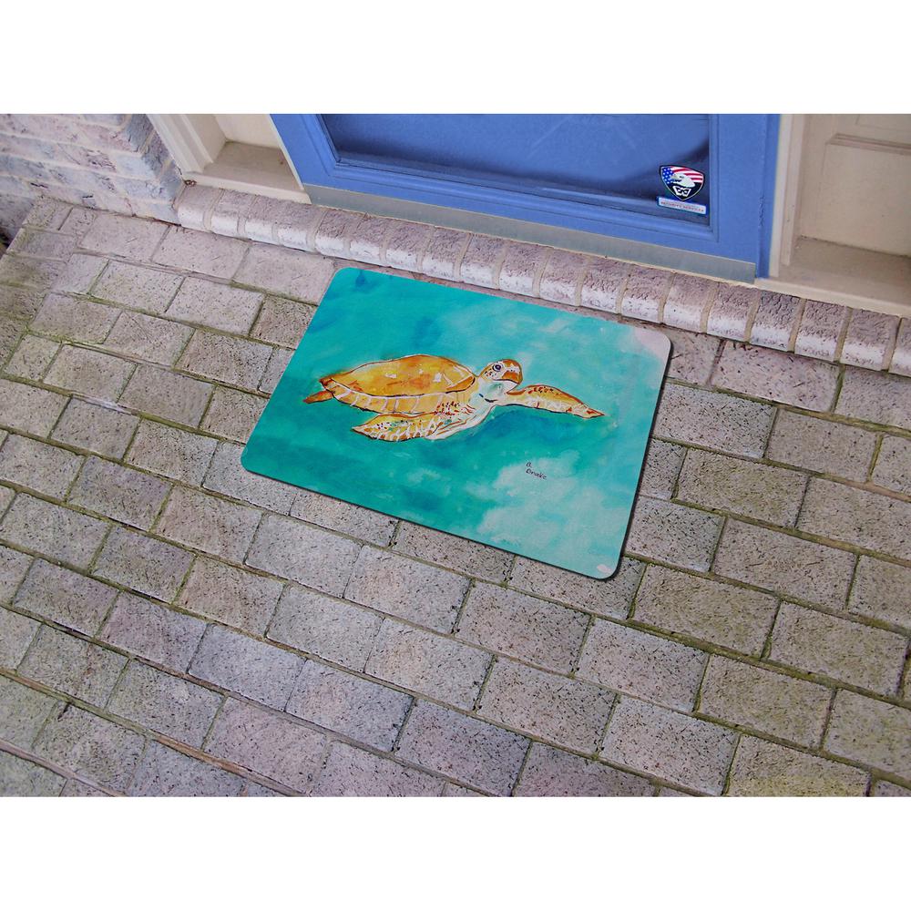 Brown Sea Turtle Door Mat 18x26. Picture 2