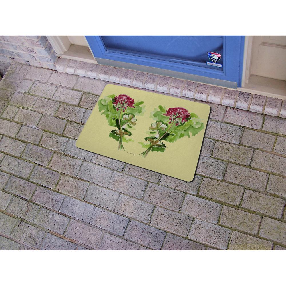 Geraniums Door Mat 18x26. Picture 2