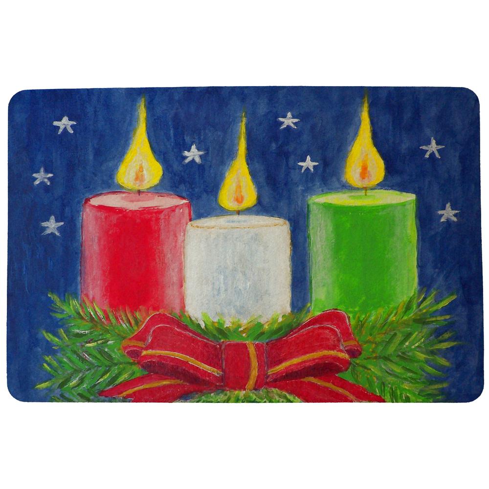 Christmas Candles Door Mat 18x26. Picture 1