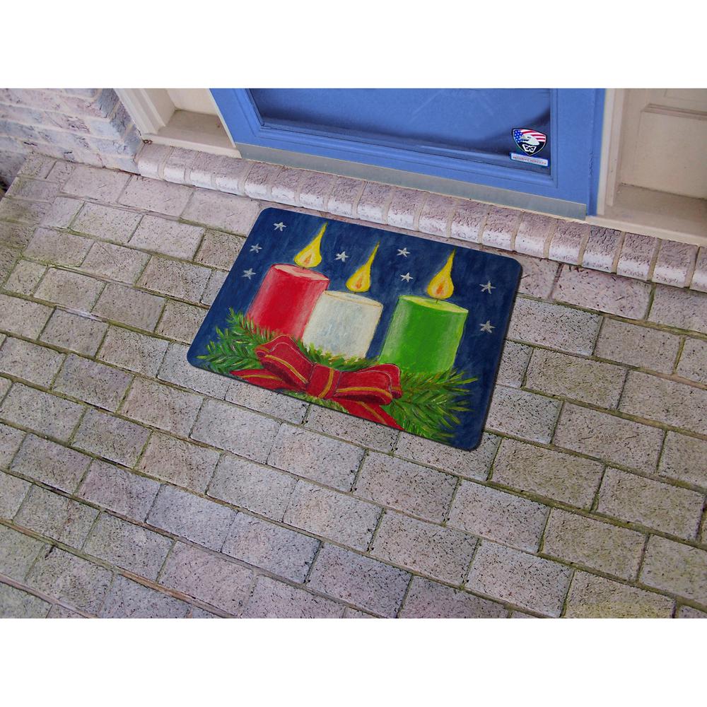 Christmas Candles Door Mat 18x26. Picture 2