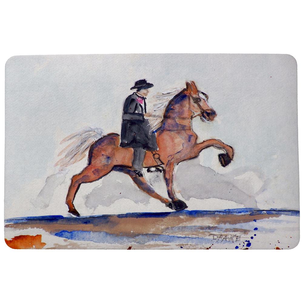 Brown Horse Walking Door Mat 18x26. Picture 1