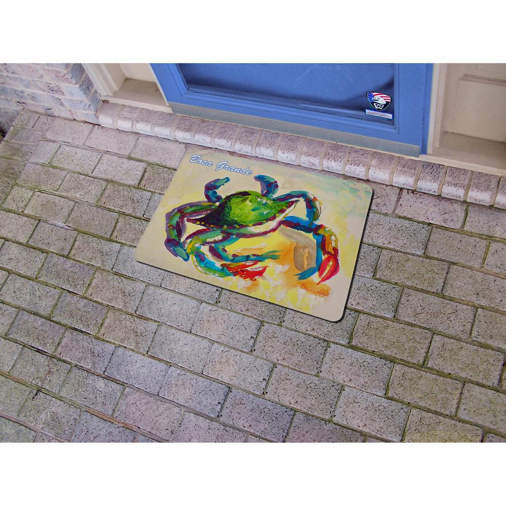 Teal Crab Door Mat 18x26. Picture 2