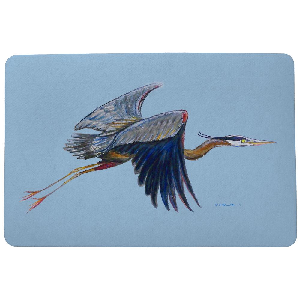 Eddie's Blue Heron Door Mat 18x26. Picture 1