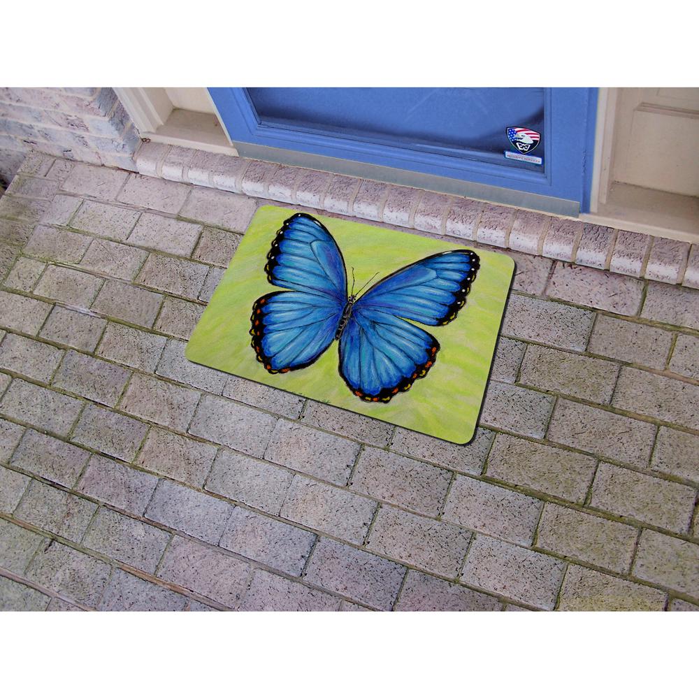 Dick's Blue Morpho Door Mat 18x26. Picture 2