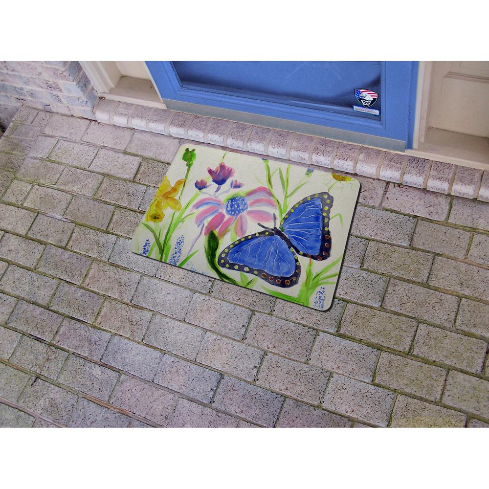 Betsy's Blue Morpho Door Mat 18x26. Picture 2