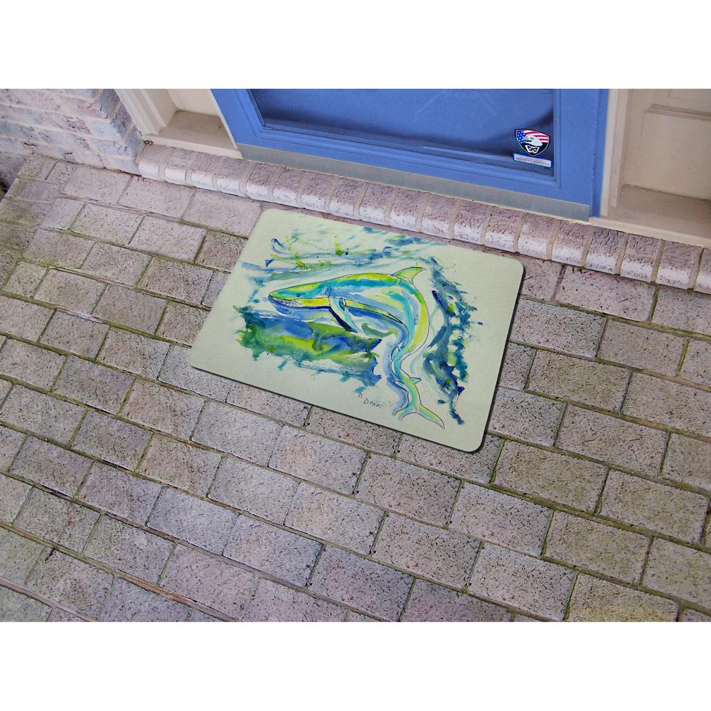Green Shark Door Mat 18x26. Picture 2