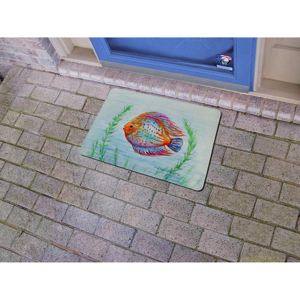 Orange Fish Door Mat 18x26. Picture 2