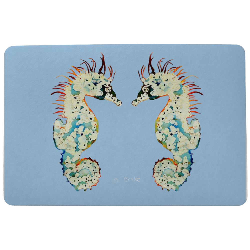 Betsy's Sea Horses Door Mat 18x26. Picture 1