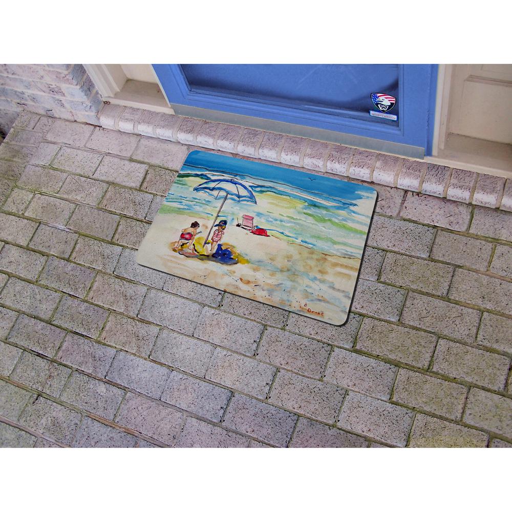 Children At The Beach Door Mat 18x26. Picture 2