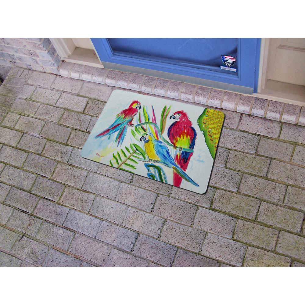 Three Parrots Door Mat 18x26. Picture 2