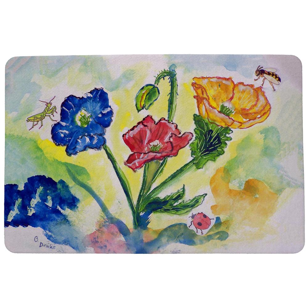 Bugs & Poppies Door Mat 18x26. Picture 1