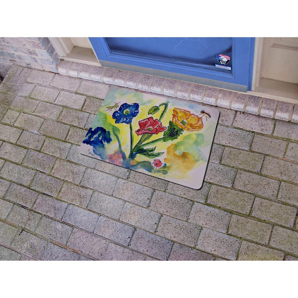 Bugs & Poppies Door Mat 18x26. Picture 2