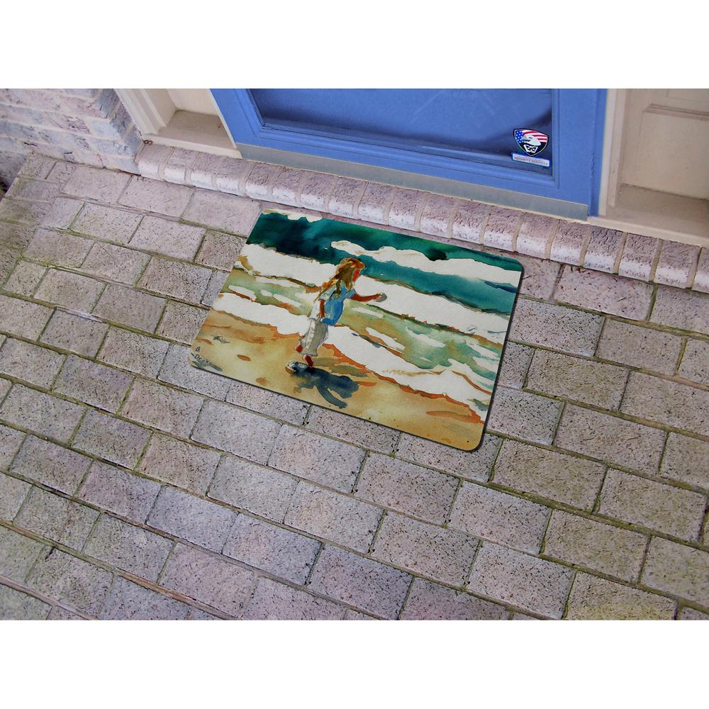 Girl at the Beach Door Mat 18x26. Picture 2