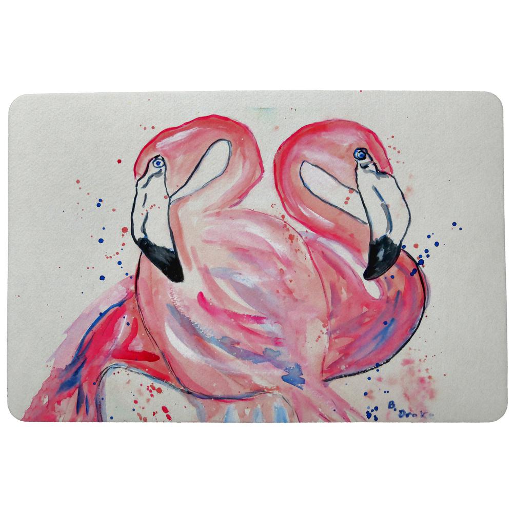 Betsy's Flamingos Door Mat 18x26. Picture 1