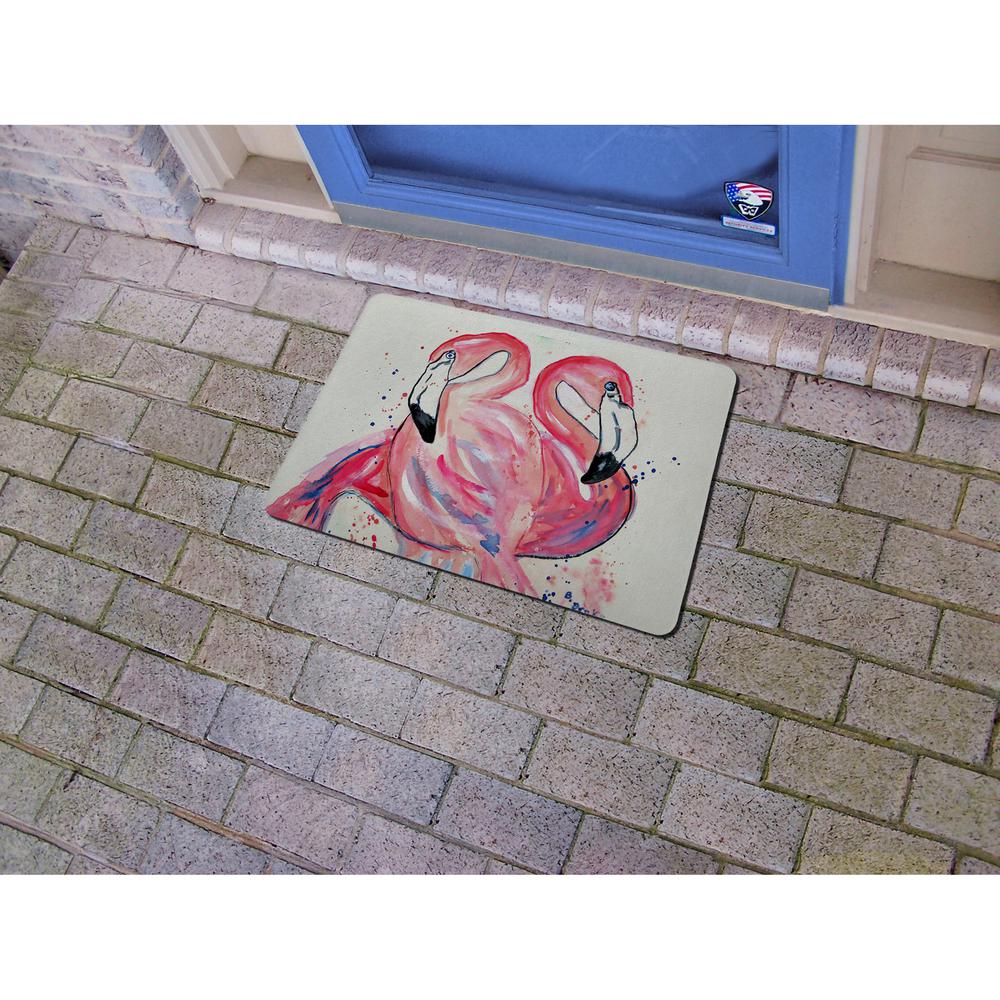 Betsy's Flamingos Door Mat 18x26. Picture 2