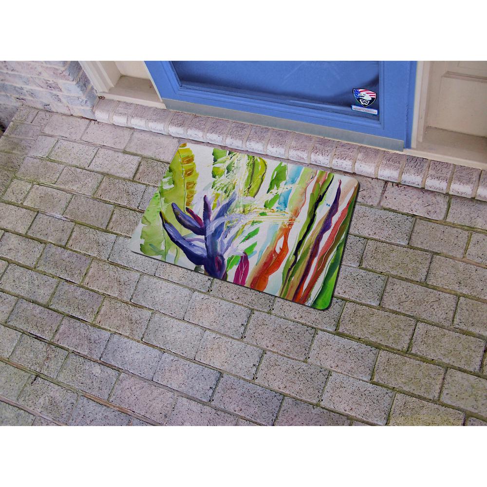 Abstract Bird of Paradise Door Mat 18x26. Picture 2