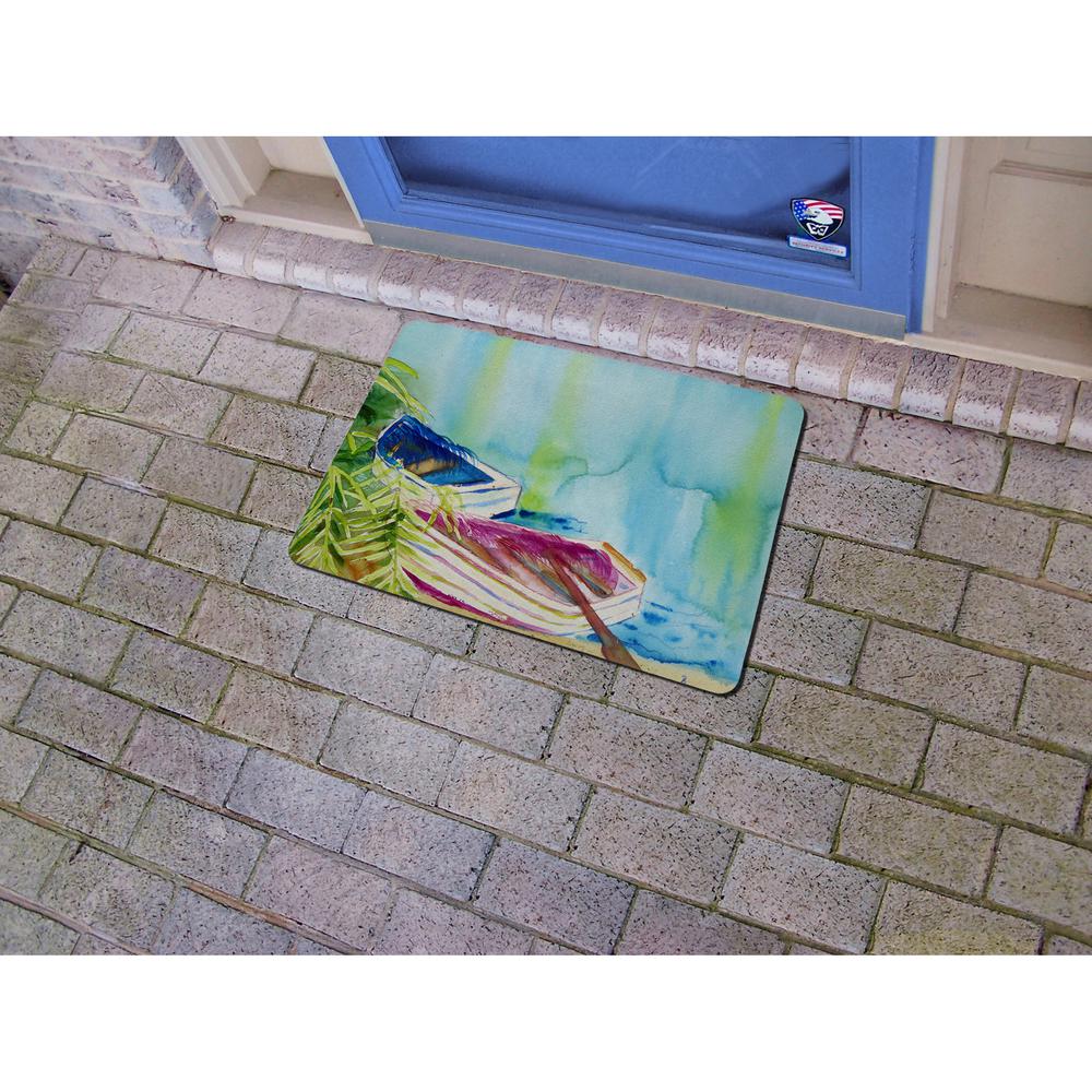 Watercolor Rowboats Door Mat 18x26. Picture 2