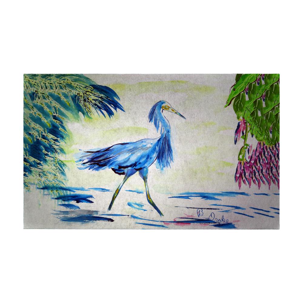 Blue Egret Door Mat 18x26. Picture 1