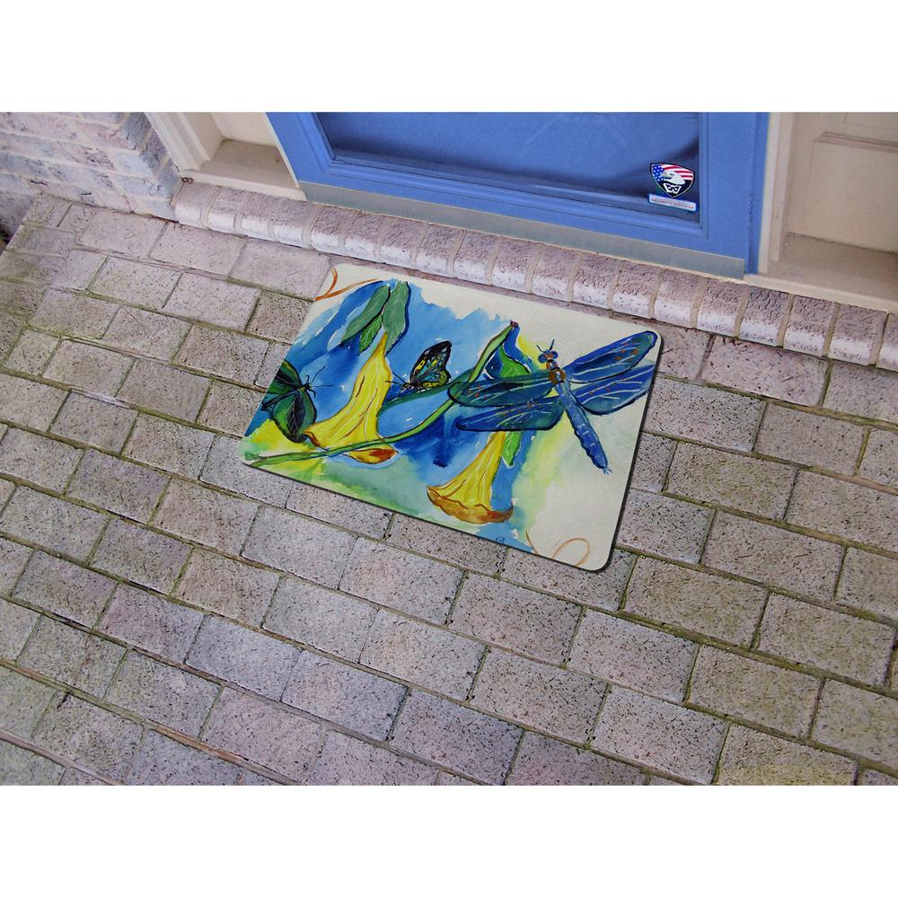 Yellow Bells & Dragonfly Door Mat 18x26. Picture 2