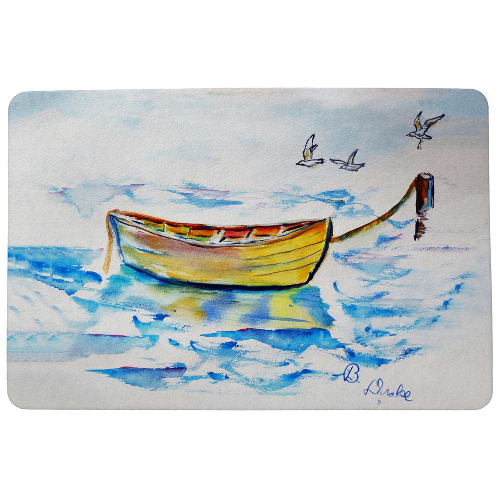 Yellow Rowboat Doormat 18x26. Picture 1