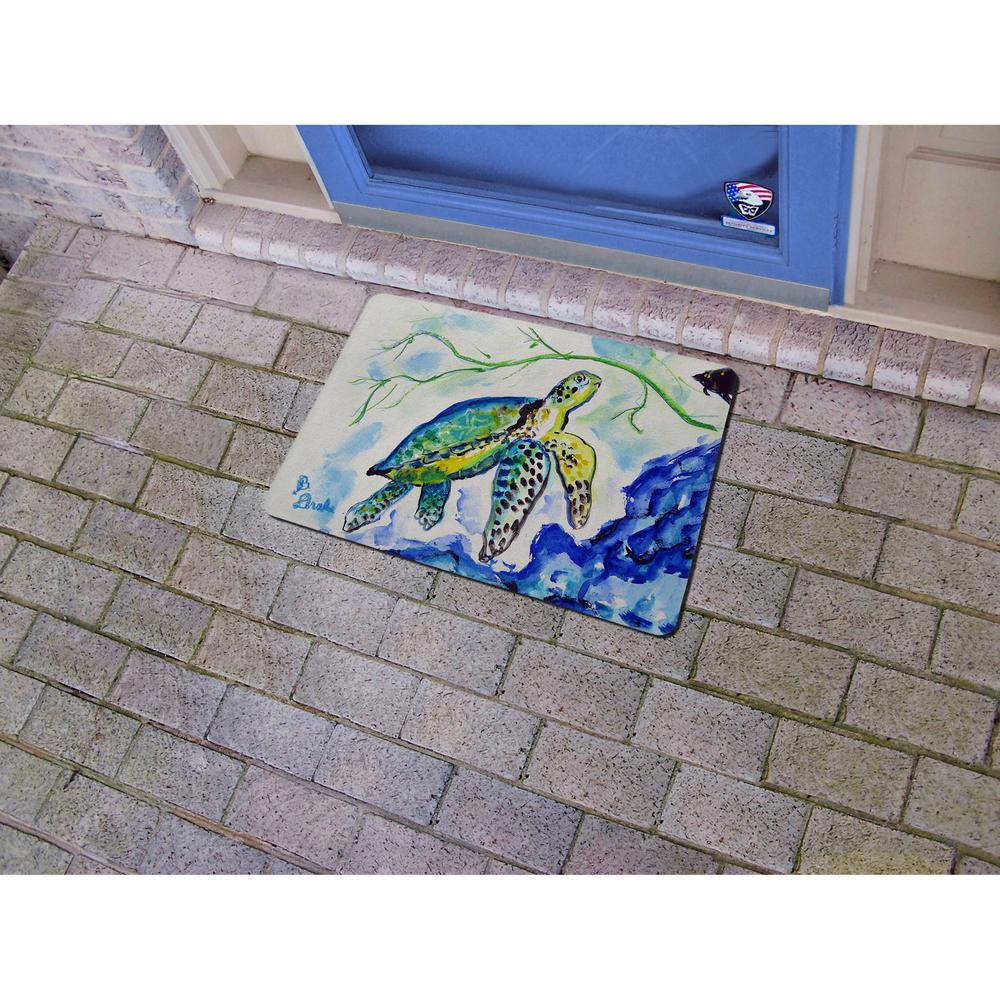 Yellow Sea Turtle Doormat 18x26. Picture 2