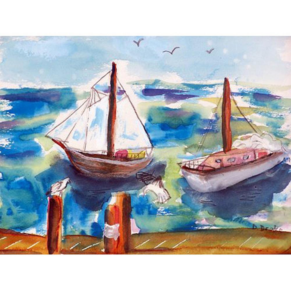 Two Sailboats Door Mat 18x26. Picture 1