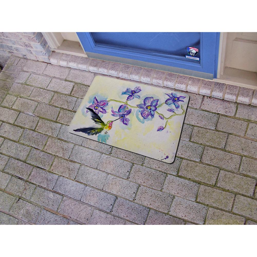 Hummingbird & Clematis Door Mat 18x26. Picture 2